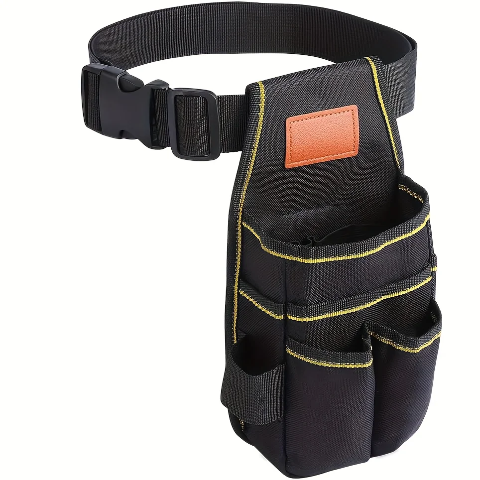 1pc Tool Bag with Belt, Thickened Oxford Cloth Wear-Resistant Tool Pouch, Multifunctional Hardware Storage for Workers