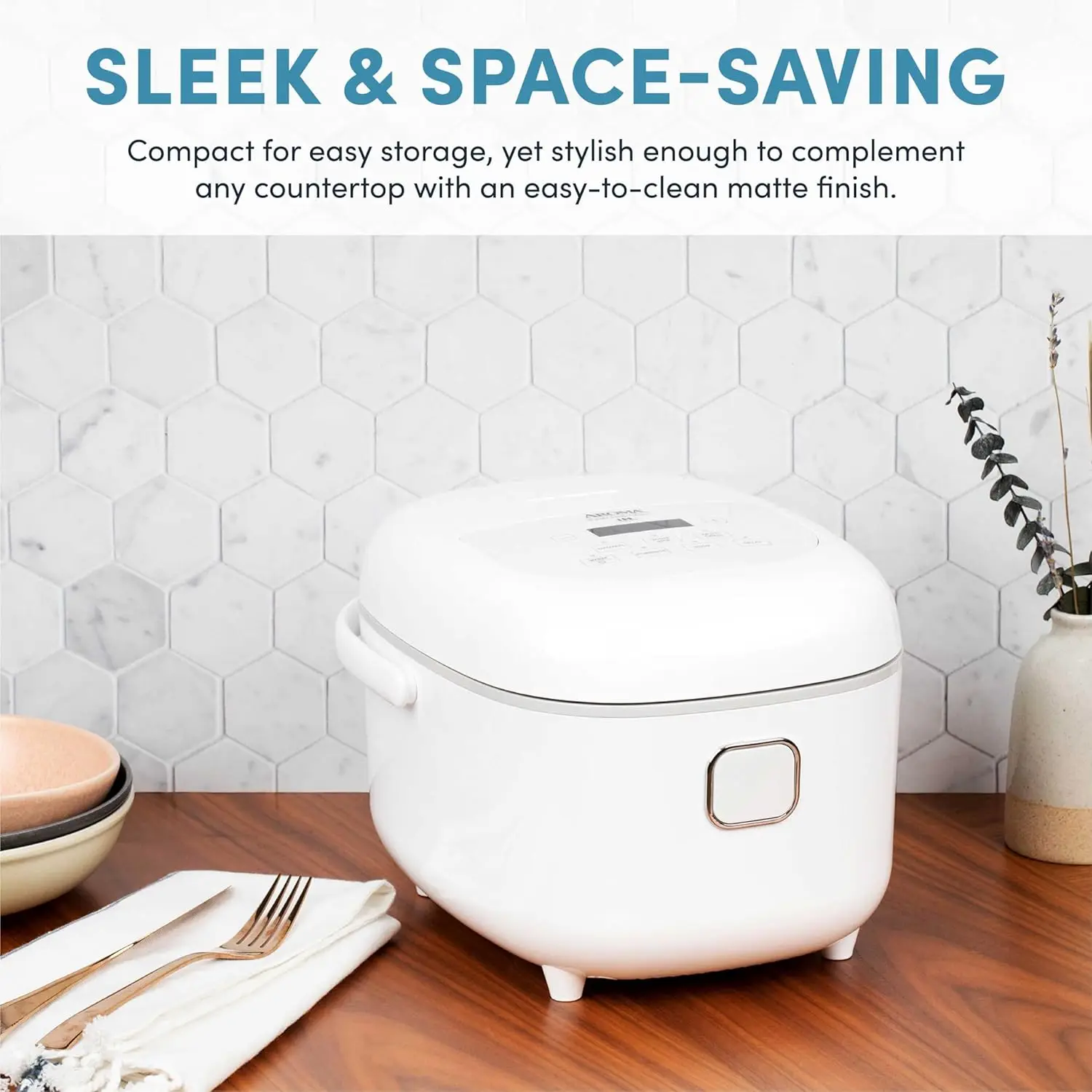 Housewares Professional 8-Tassen (gekocht) / 2Qt. 360 °   Induktions-Reiskocher und Multikocher (ARC-7604), Weiß