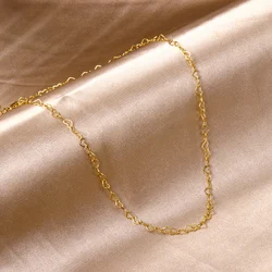 LUXUSTEEL Heart Necklaces Stainless Steel Hollow Out Chain Gold Color Ladies/Girl Fashion Jewelry Accessories