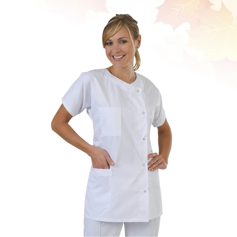 Short Sleeve Blouses Scrub Shirts Doctor Workwear Nurse Gown Medical Nursing Tops Cosplay Clothes