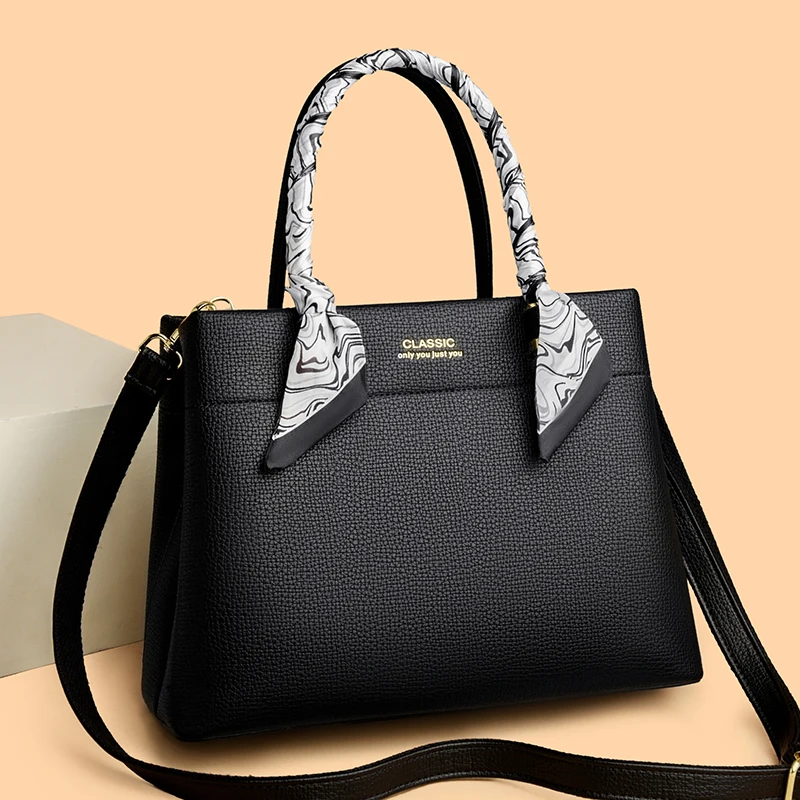 

High quality PU Leather Crossbody Bags for Women Ladies Luxury Designer Tote Handbag Female Large Capacity Travel Shoulder Bag