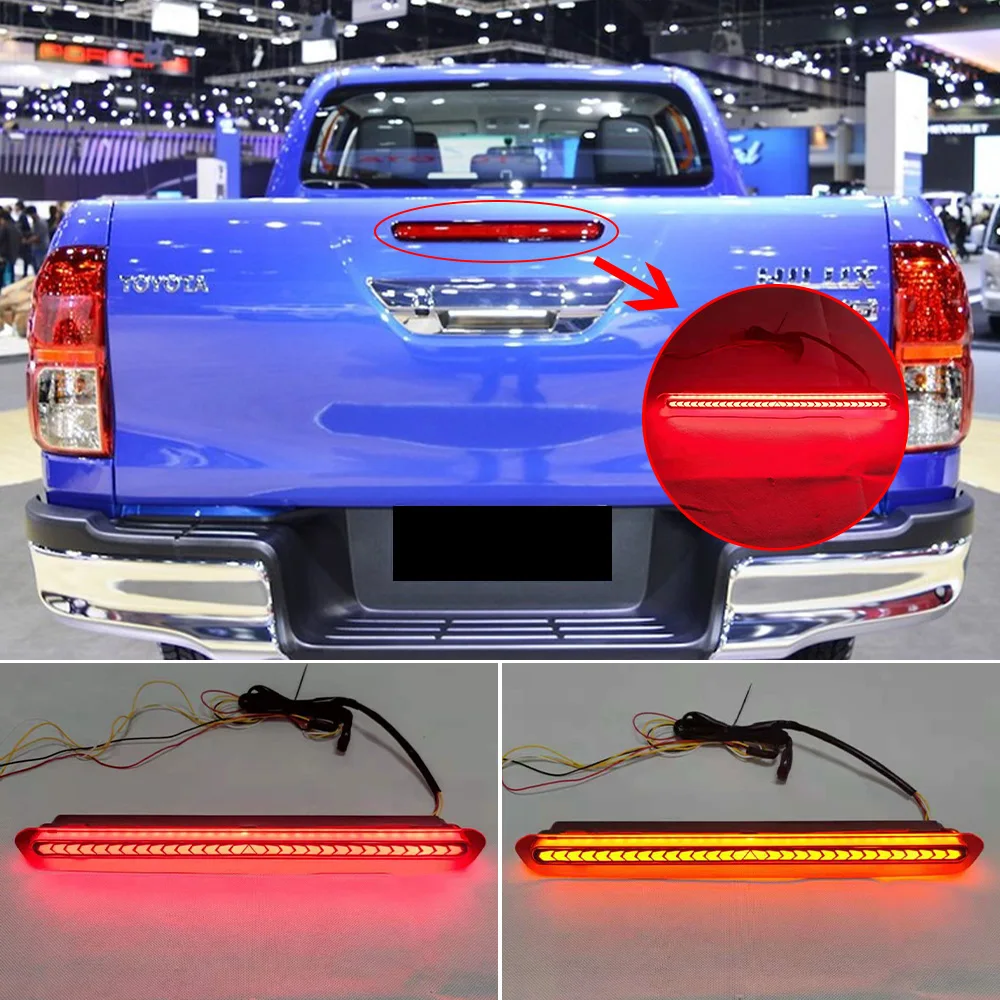 

1Pcs High Mount Brake Light For Toyota Hilux REVO 2015 2016 2017 2018 2019 2020 2021 High Positioned Third Tail turn signal