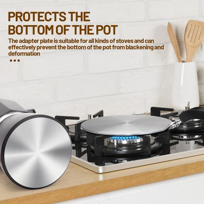 Moka Pot Warmtegeleider Inductiekookplaat Adapterplaat 13 cm/5,1 inch Roestvrijstalen koellichaam voor