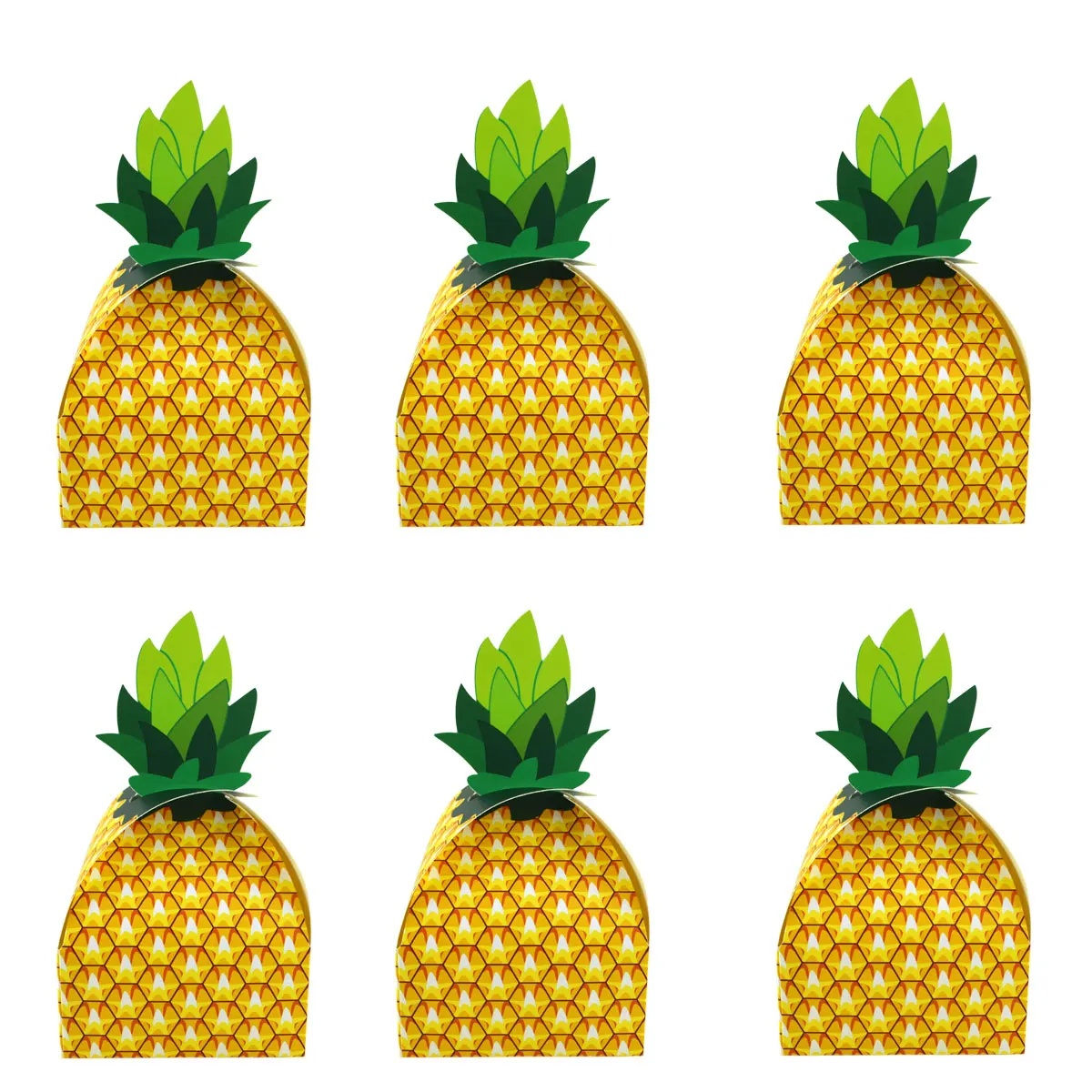 

50Pcs Creative Pineapple Candy Box Beautiful Gift Storage Box For Party Celebration Festival