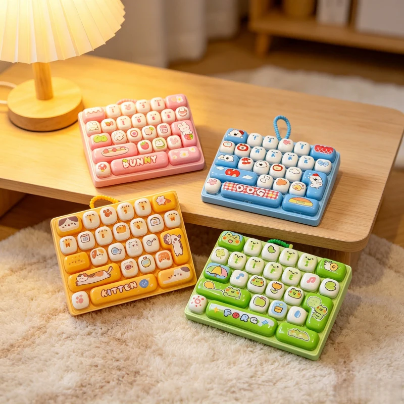 Tragbare Mini 26-Tasten Mechanische Tastatur Schlüsselanhänger Clicker Fidget Stressabbau Angstlinderung Geschenk Kreativer Rucksackanhänger – Detail 9