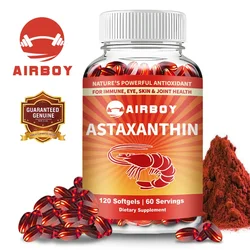 Astaxanthin Capsules 12mg - Promotes Cardiovascular Health and Accelerates Metabolism Supporting Eye, Joint & Skin Health