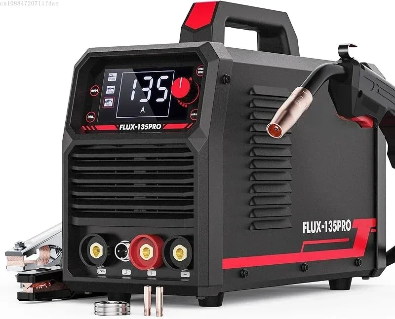 Gas Gasless 160A multiprocess MIG Welder，Flux Cored/MIG/Lift TIG/Stick ARC Welder 4 in 1 Welding Machine，Synergic Control