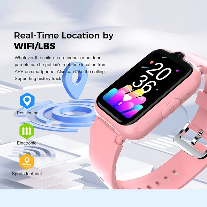 Xiaomi Mijia Kids 4G Smartwatch GPS Tracker WIFI موقع مكالمة فيديو Baby SIM ساعة ذكية مراقبة الصوت لهدايا مدرسة الطلاب