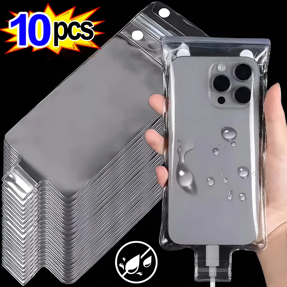 AliExpress NONE 1-10pcs Waterproof Phone Bag Motorcycle Phone Case Touch Screen Heavy Duty Rainproof Pouch for Cycling with Charging Port Access