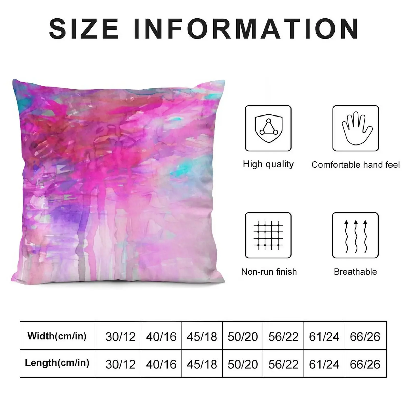 CARNIVAL DREAMS 1 Girly Bubblegum Pink Pastel Sky Whimsical Clouds Abstract Watercolor Painting Throw Pillow