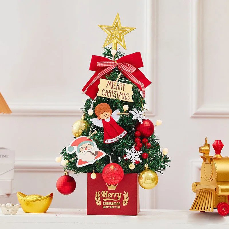 Christmas tree mini tree set Christmas decoration home tree around the world