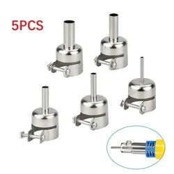 5Pcs Universal Nozzles Set For 850 852D 898 Soldering Station Hot Air Welding Nozzle Air Gun Stations Nozzle Welding Accessories