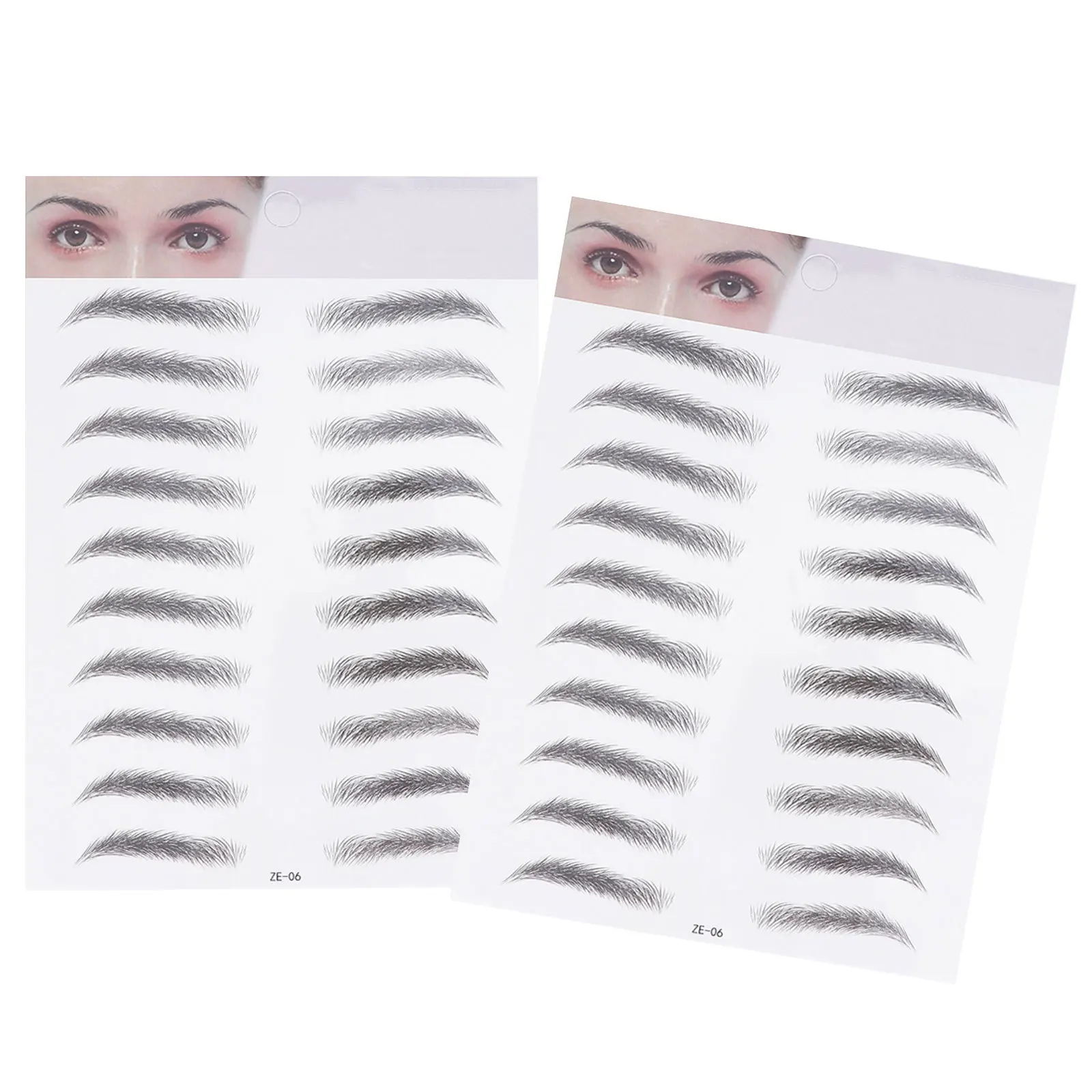 2 stuks wenkbrauwstickers kunstmatige overdracht waterdicht gereedschap stencils imitatie langdurig gemakkelijk te gebruiken perfecte wenkbrauwen tijd besparen