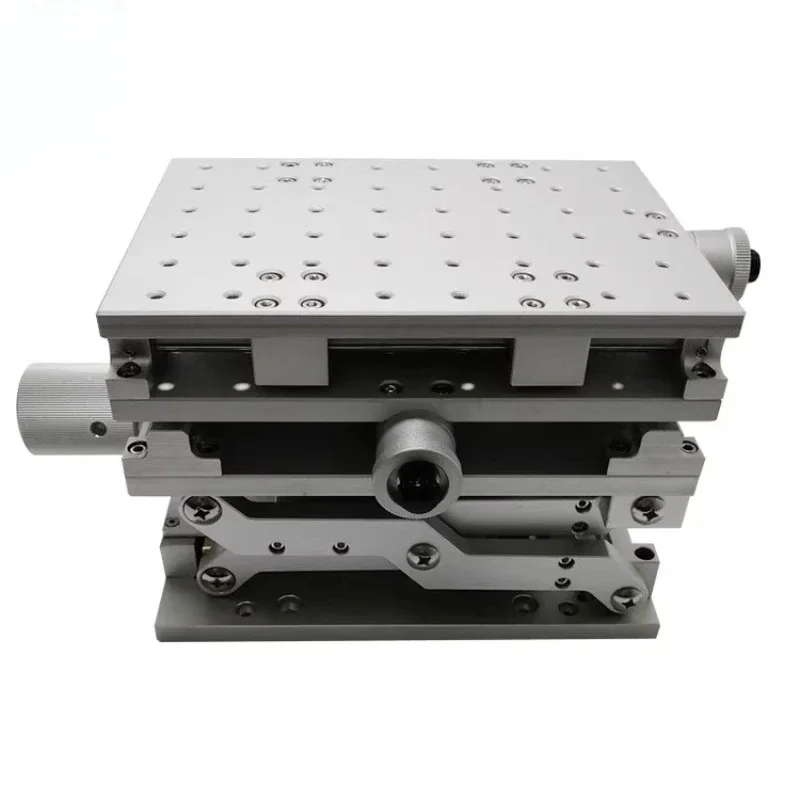 NF Optical Lab Platform 150x210mm, 3-Axis Manual Translation Stage with XYZ Fine Adjustment, Portable Silver Bench for Imaging
