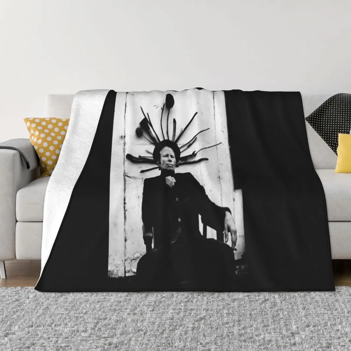 Tom Waits Graphic Funny Birthday Cotton Vintage Gift Men Women Customized Vacation Throw Blanket