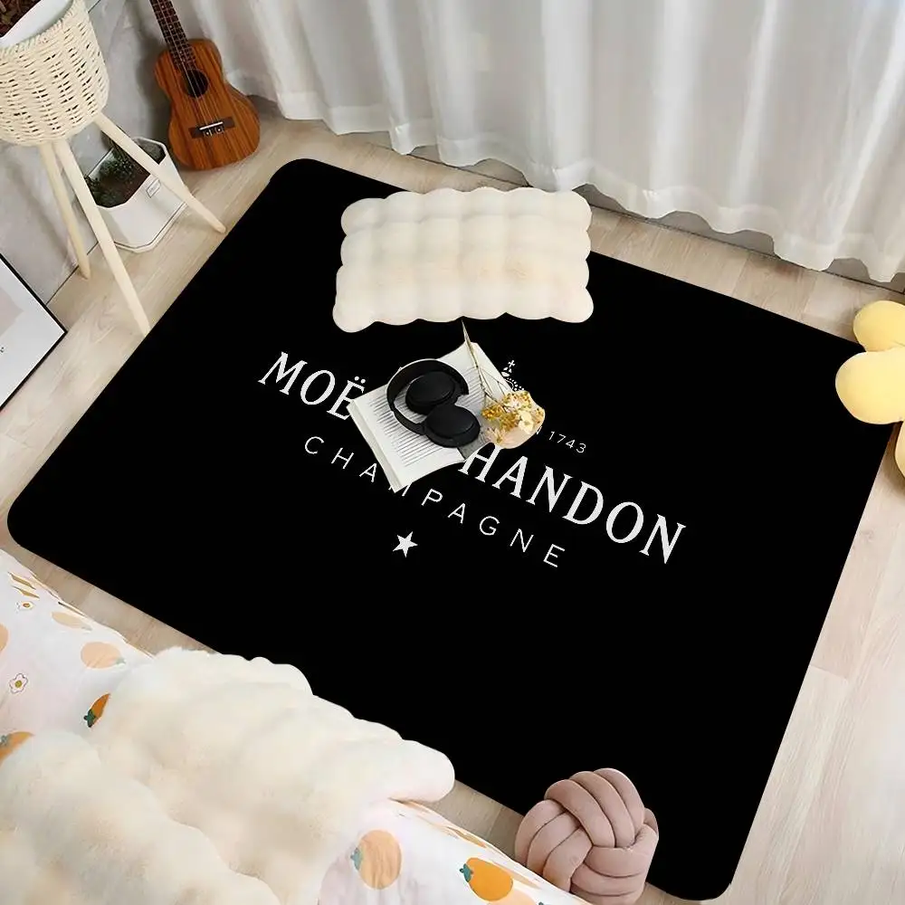 Alfombra de cocina de marca M-Moet C-Chandon, decoración para habitación de niños, dormitorio, balcón, alfombra antideslizante para sala de estar