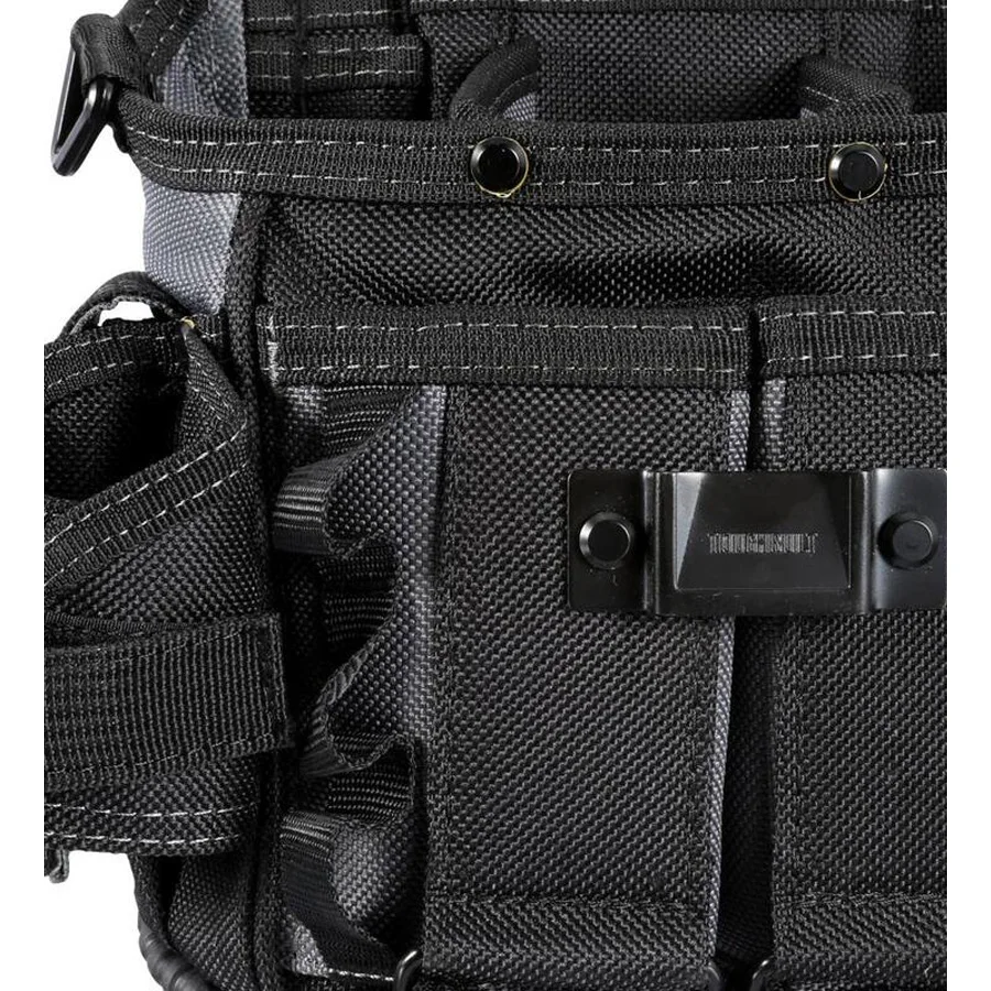 TOUGHBUILT TB-CT-114 Electrician Pouch + Shoulder Strap with 21 Pockets and Loops Convenient and Practical Rugged Tool Pouch