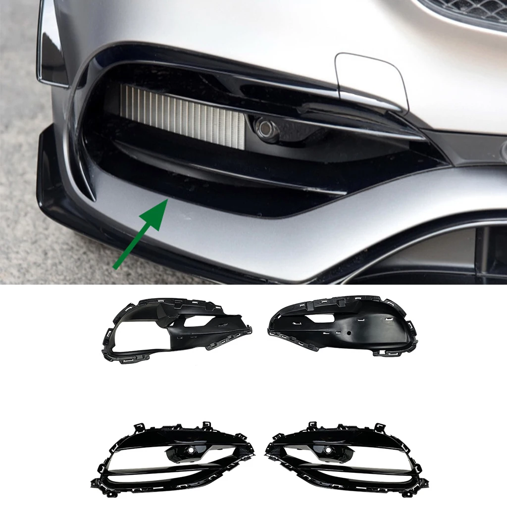 Car Front Fog Lamp Air Vent Trim Grille Covers For Mercedes-Benz A-Class W176 A45 AMG 2016 2017 2018 AMG Grille Frame Decorative