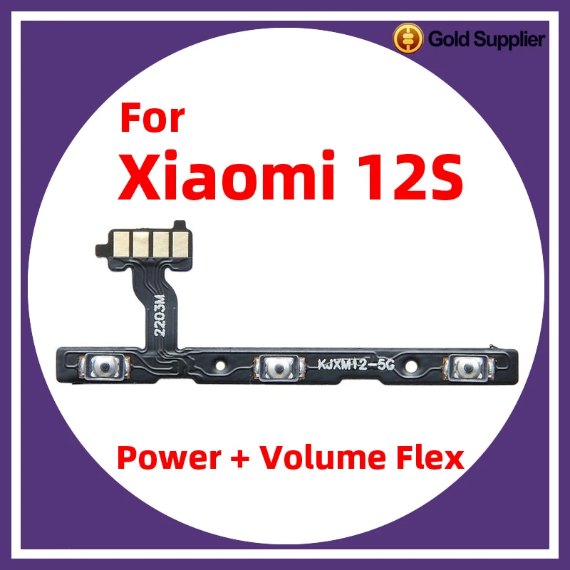 

For Xiaomi 12S 12X Power ON OFF Volume Camera Key Button Switch Flex Cable Replacement