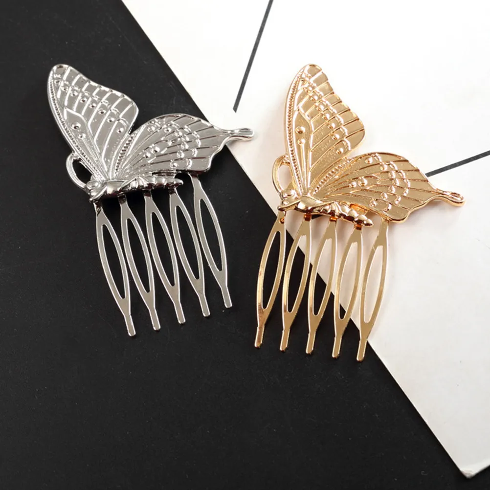 

4Pcs Metal Butterflies Hair Comb Exquisite Chic Hair Side Comb for Ladies Festival Wedding Birthday Gift Pretty Attractive