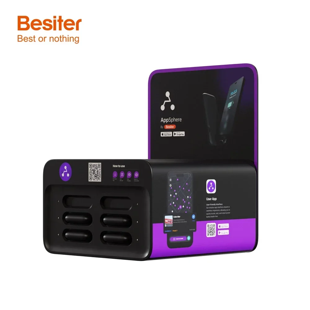 Besiter Public Cell Phone Charging Station power bank mobile phone charging station for restaurant