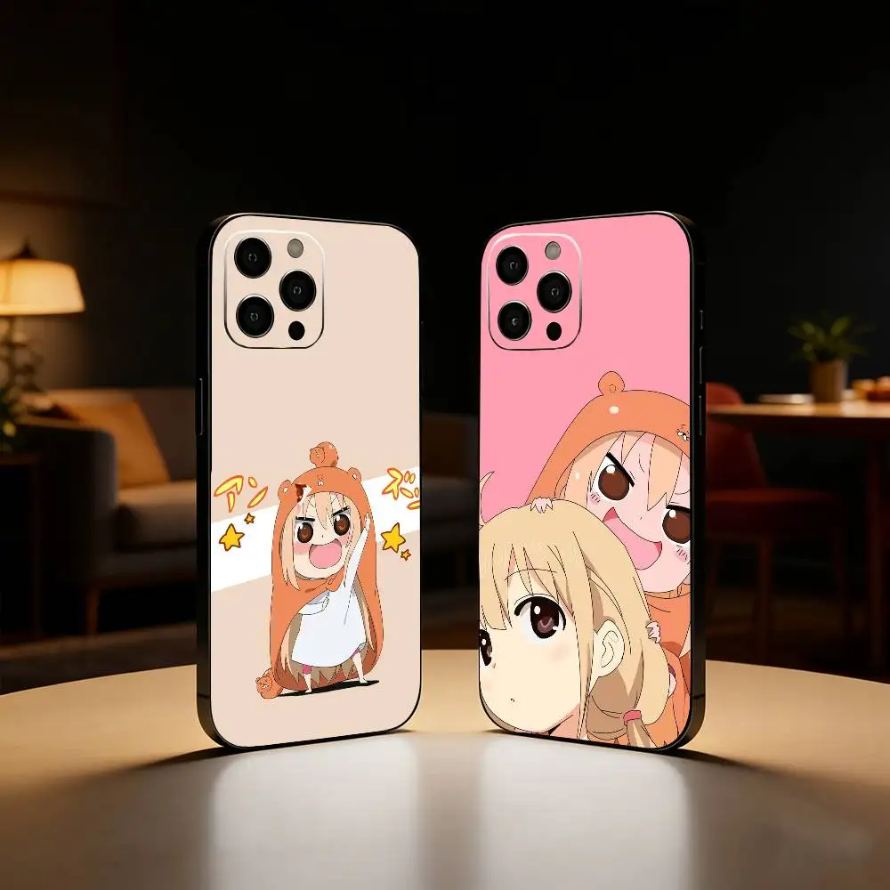 

H-Himouto Umaru ChanS Phone Case For iPhone17,16,15,14,13,12 Plus,Max Soft Silicone Black Cover