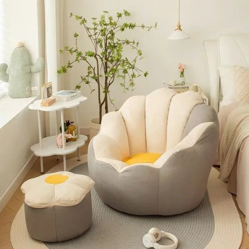 Modern Minimalist Lazy Floor Sofa Comfortable Single Leisure Chair Aesthetic Tatami Lounger for Small Space Apartment Decor