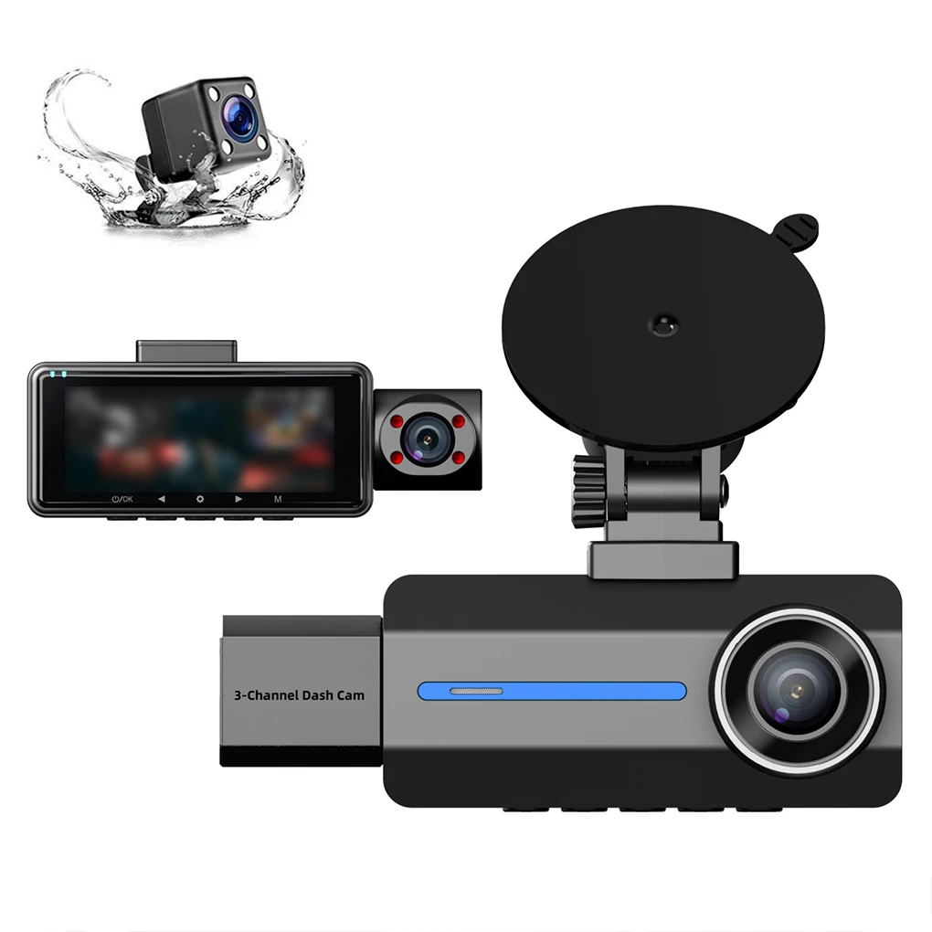 ABS Infrared Fornight Forvision Effects For Triple Car Camera 1440P High-definition Driving Recorder