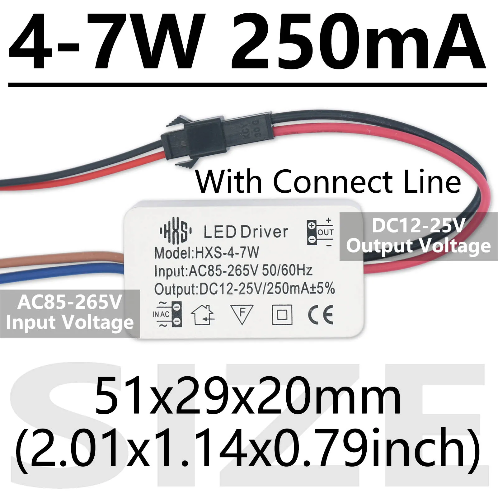 Sterownik LED 250mA 2-3W 3-5W 4-7W 8-12W 15-18W 18-24W zasilacz sterownik prądu stałego LED do transformatorów żarówek LED