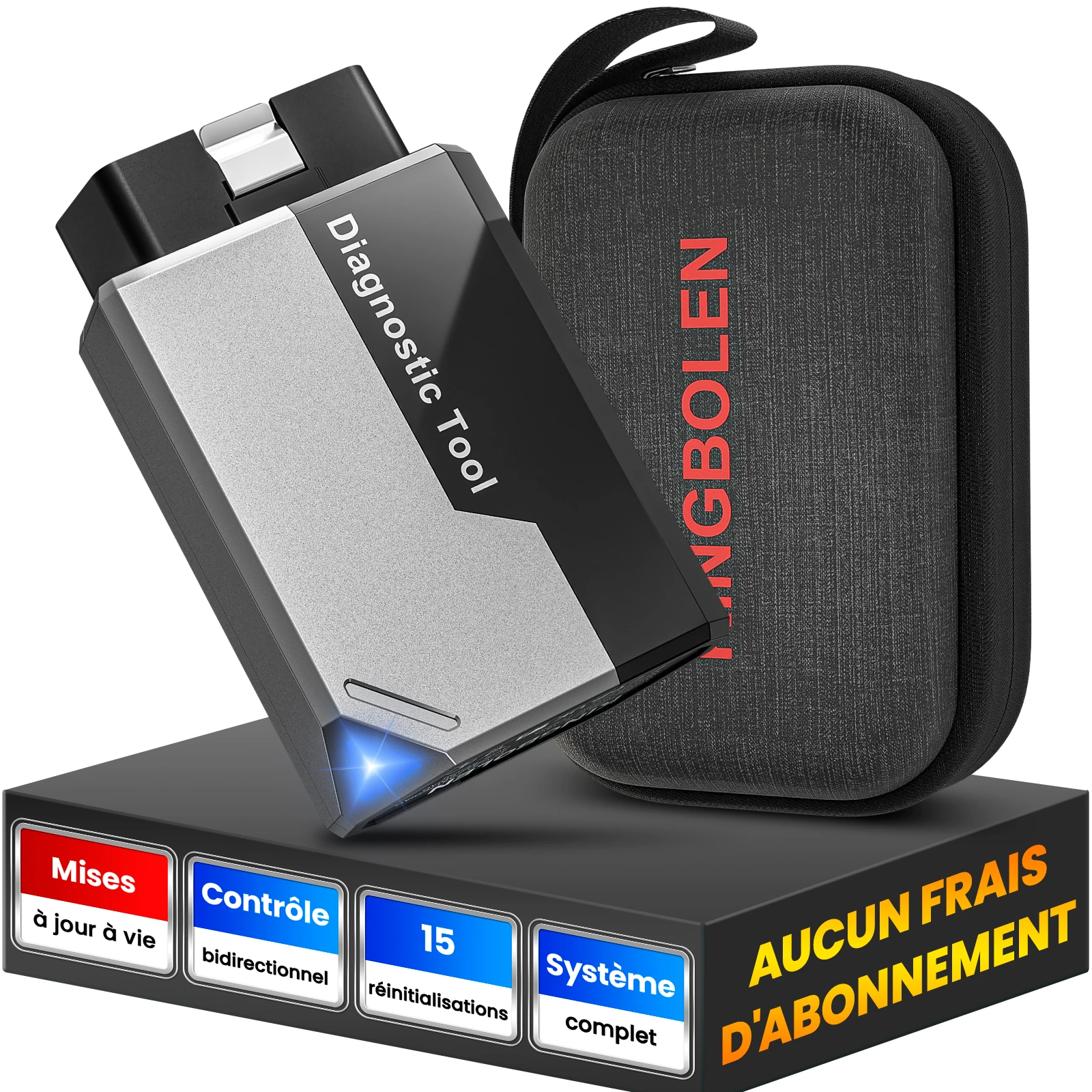 KINGBOLEN EDIAG ELITE tout système OBD2 Scanner outils de Diagnostic de voiture 15 réinitialiser le Test actif peut FD FCA Autoauth mise à jour gratuite à vie