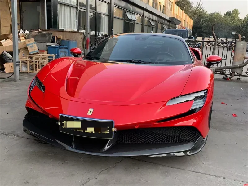 Trockene Kohlefaser 2020 bis 2022 Ferrari SF90 OEM-Stil Frontdiffusorlippe passend für SF90 Frontlippe Body Kit