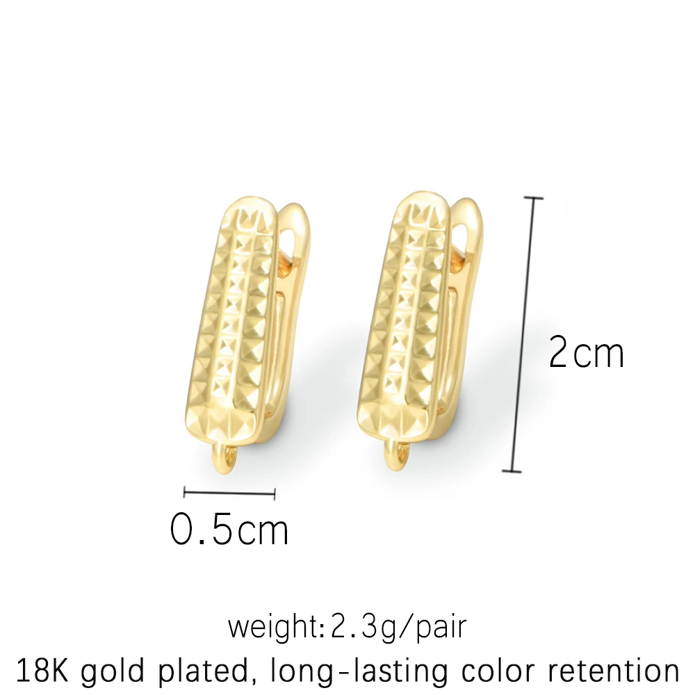 1 Pair 18K Gold/ Rhodium Plated Earrings Hooks Hypoallergenic For Women Diy Jewelry Making Accessories Earring fixtures