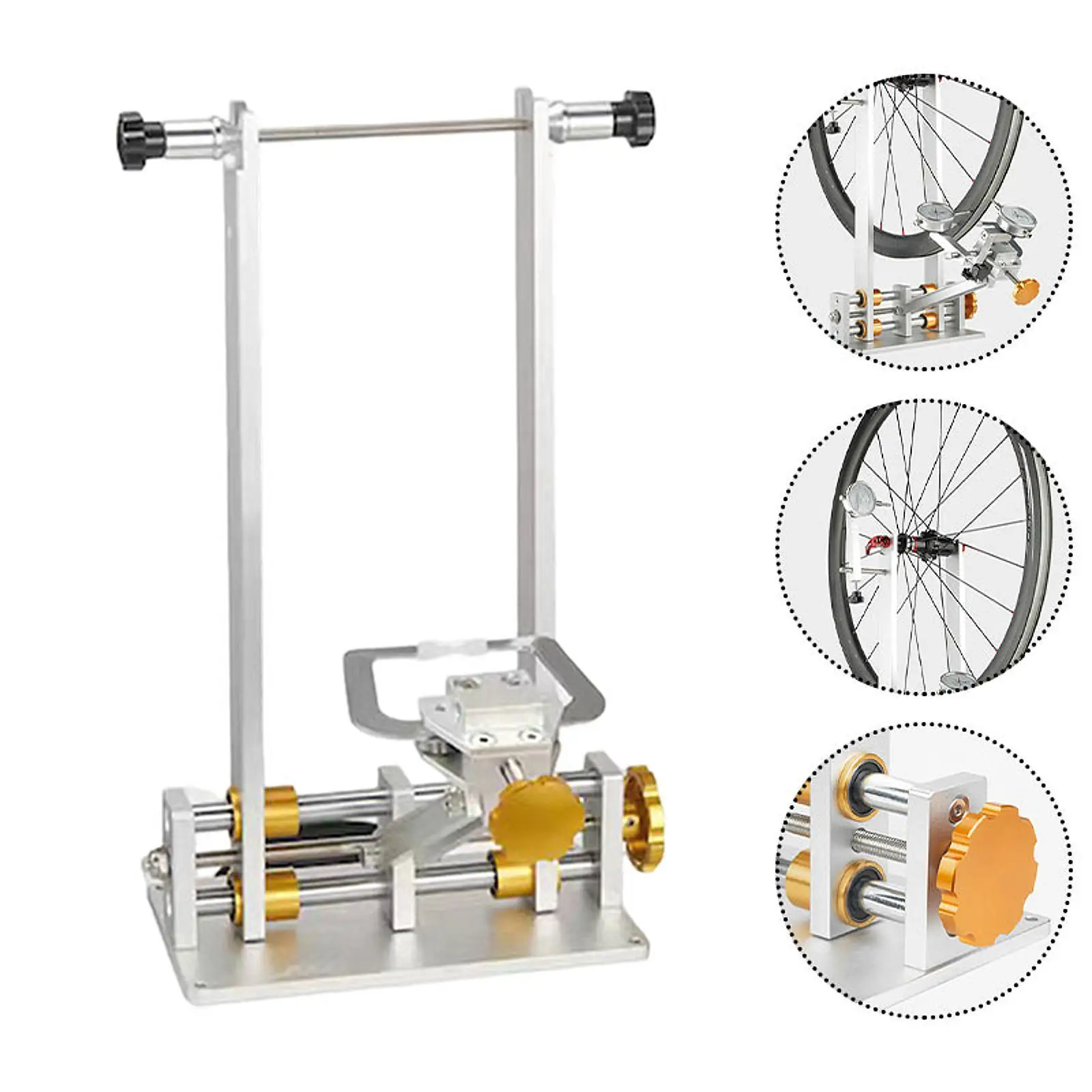 

Bike Wheel Truing Stand Tire Rims Bike Road Wheel Repair Tool,Adjustable,Professional Calibration Stand for Road Bike Cycling