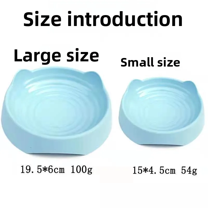 Pet Feeding Bowl, Suitable for Dogs and Cats,  with Cartoon-style Ear-shaped Rim, A Modern and Functional Pet Dining Accessory