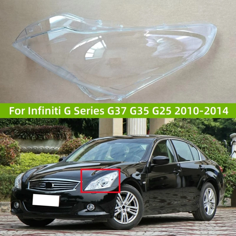 

For Infiniti G Series G37 G35 G25 2010 2011 2012 2013 2014 Car Accessory Transparent PC Material Headlights Lamp Cover