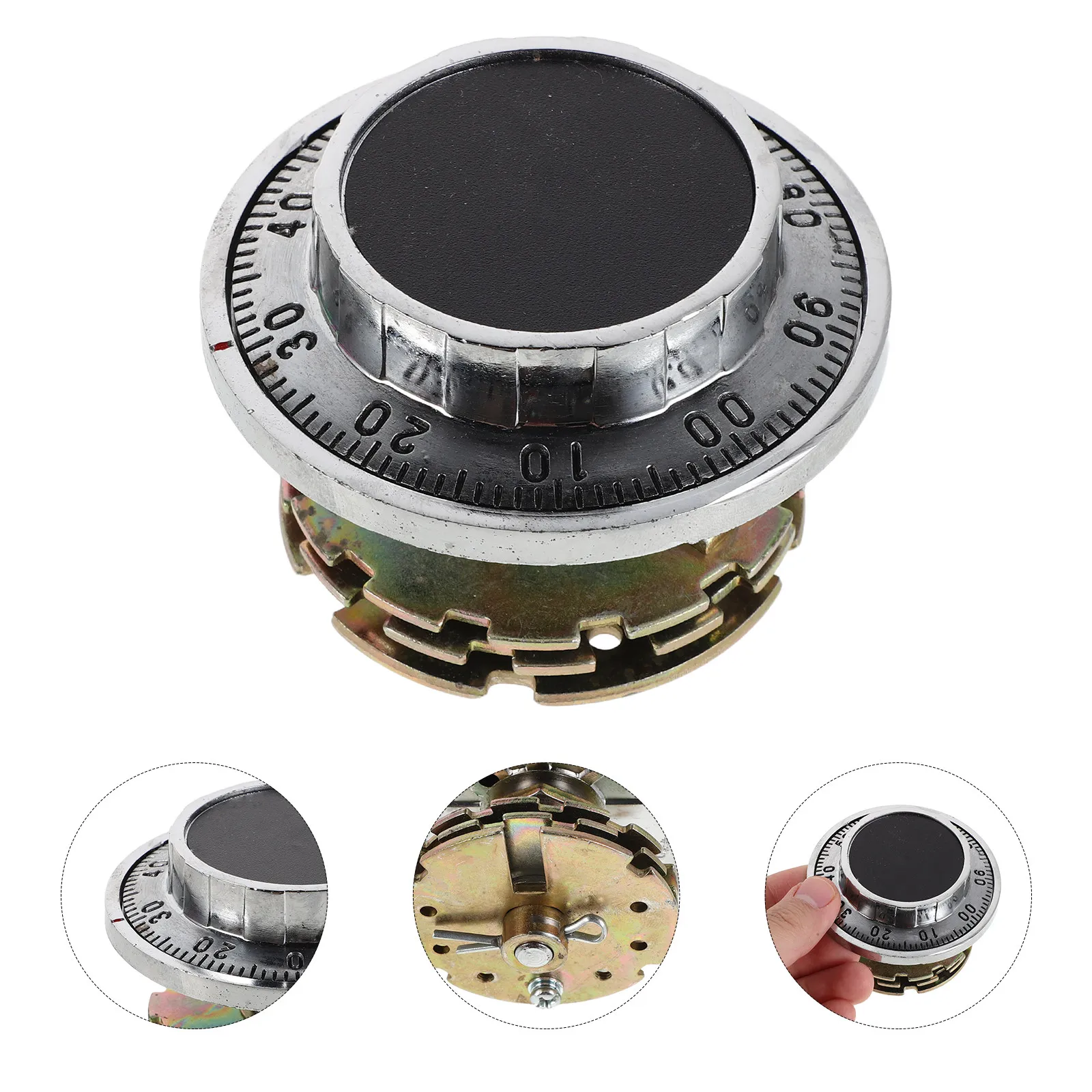Mechanical Password Lock Classic Metal Chromed Dial 3 Disc Anti Theft Cabinet Security Dial Lock for Home Jewelry Safe Document