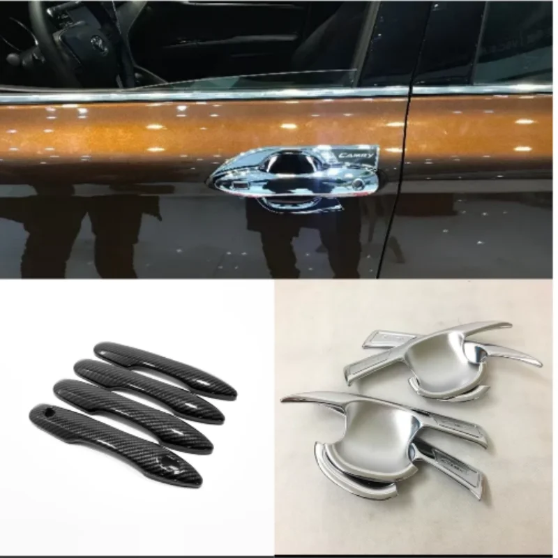 

For Toyota Camry XV70 2018 2019 2020 2021 2022 Cover Styling Frame Panel Lamp Trim Door Outside Bowl Armrest Handrail Stick