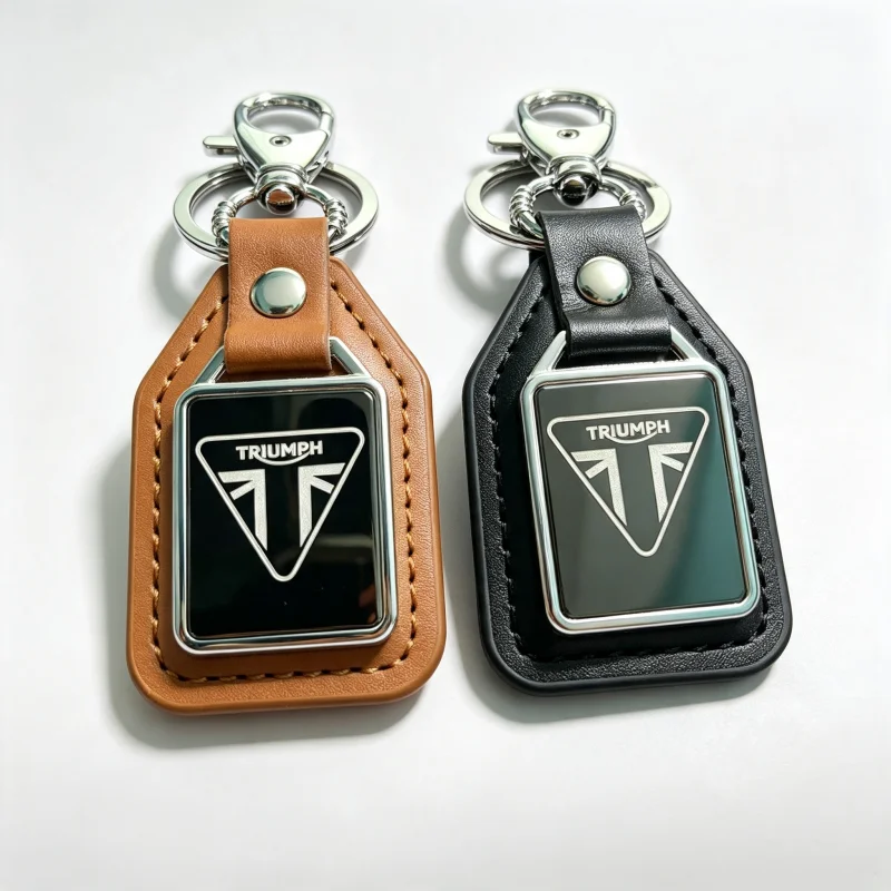 For Triumph Speed 400 Scrambler Bonneville Tiger Street triple Motorcycle Keychain Customized Leather key pendant