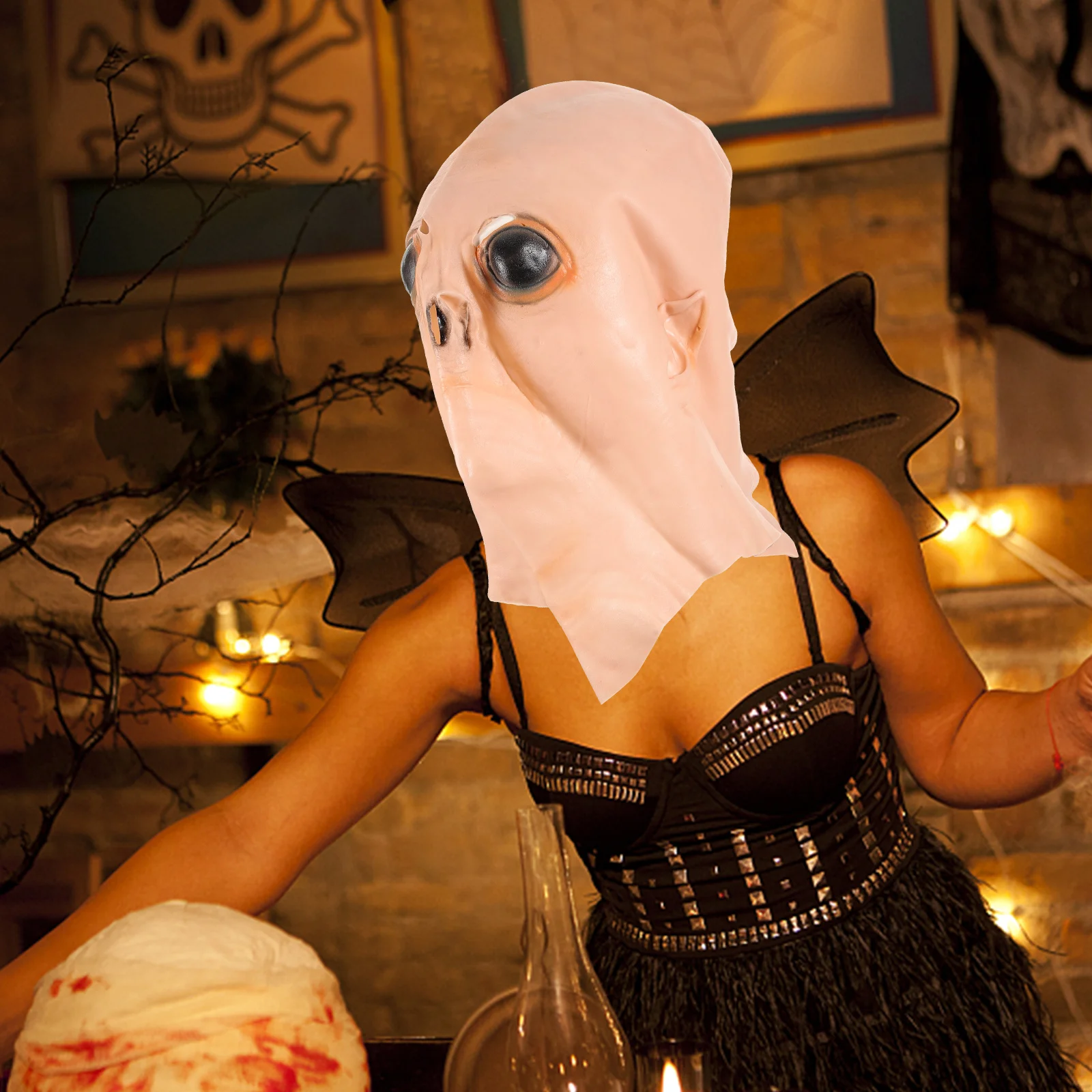 

Head Halloween Face Mask Party Costumes for Adults Horrible Make up