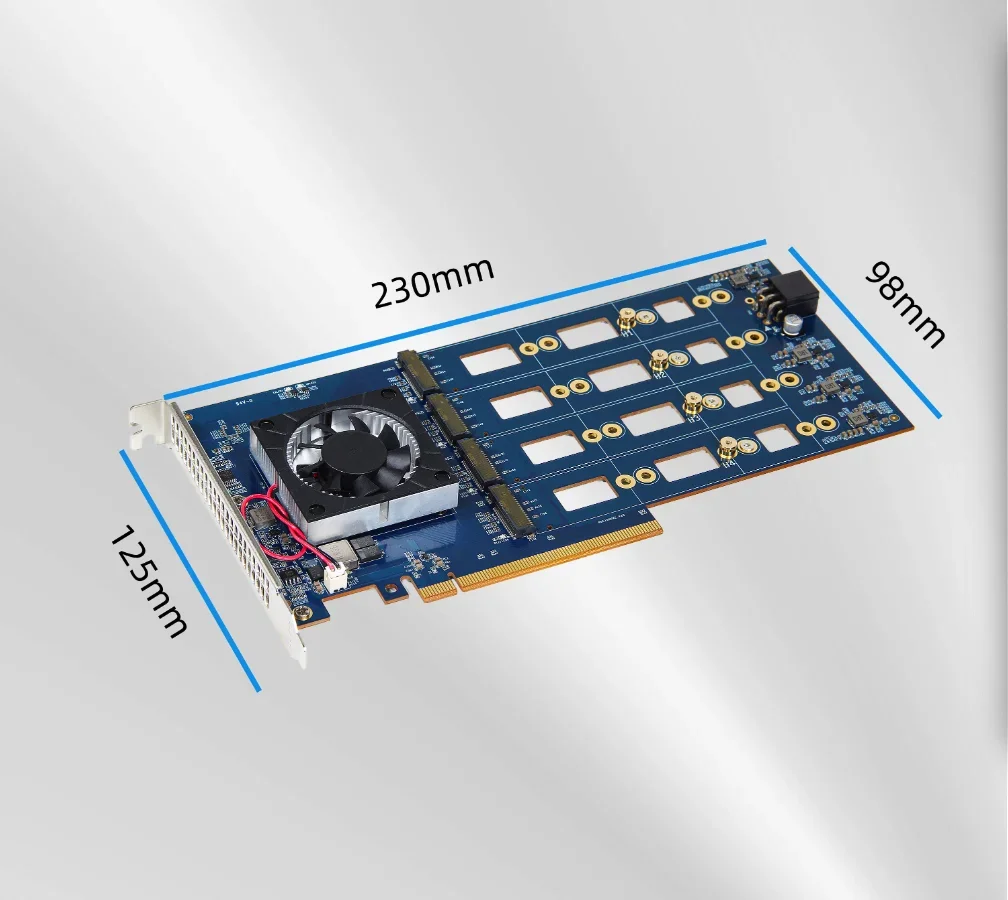 

PEX88048 expansion card/PCIe4.0/M.2/Nvme/hard disk free main board split/8 disk position