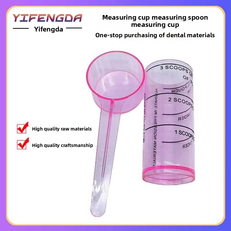 

{MX} Dental Alginate Spoon With Scale Plastic Measuring Scoop For Dental Lab Oral Impression Material Liquid Powder Mixing Cup