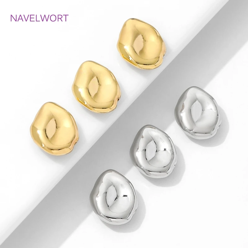 Brass Spacer Beads For Jewelry Making,18K Gold Plated Flat Irregular Beads Separators,Bracelet Beads,DIY Jewelry Accessories