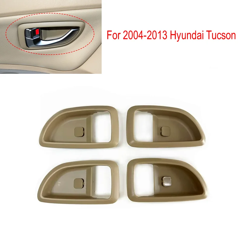 4pcs For 2004-2013 Hyundai Tucson Door Handle Frame, Inner Handle Shell 826122E000 826222E000