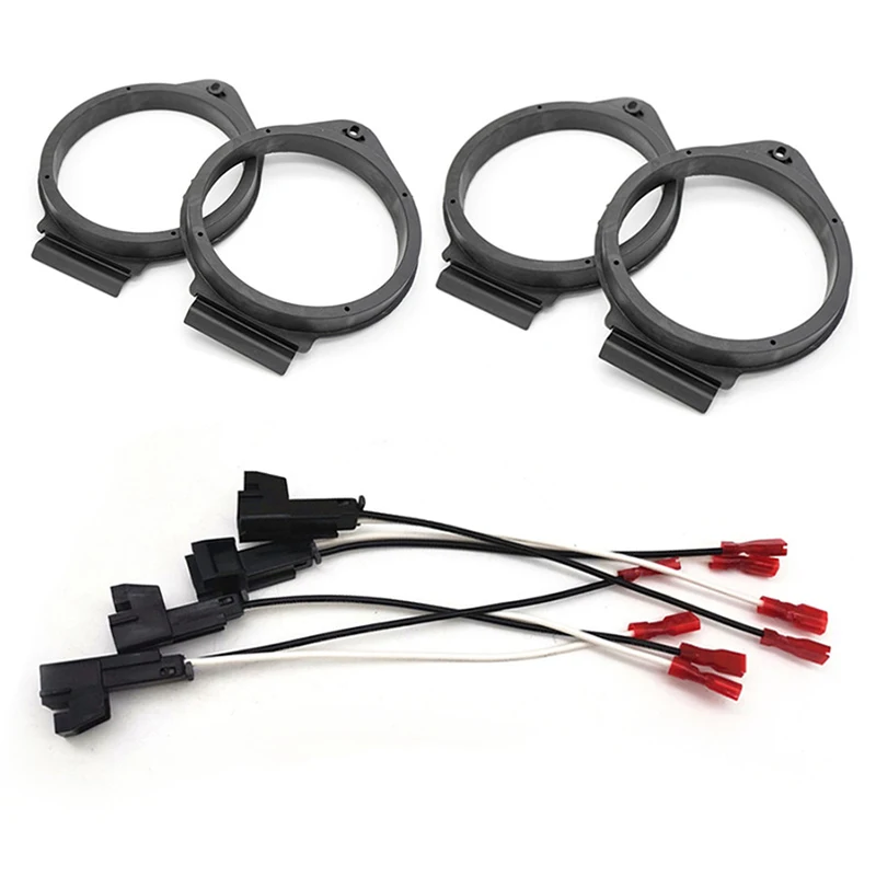 

4pcs Car Horn Washer Adapters Brackets with Wiring Harness For GMC Chevy Buick 6.5inch