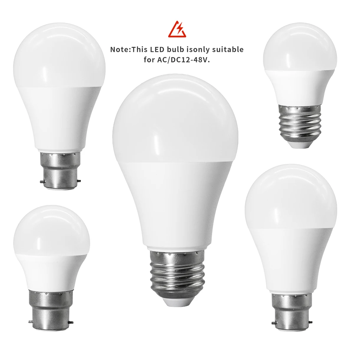 50PCS AC/DC12V 24V LED Bulb Lights Lampada B22 E27 Lamp 3W 5W 10W 3000K 6000K Spot Bulb Led Light Bulbs for Outdoor Lighting