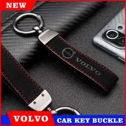 Car Flip Fur Keychain Lanyard Business Gift Key Chain Men Women Keyrings For Volvo Xc60 Xc90 V40 V60 S60 V50 V90 S80 C40 XC40