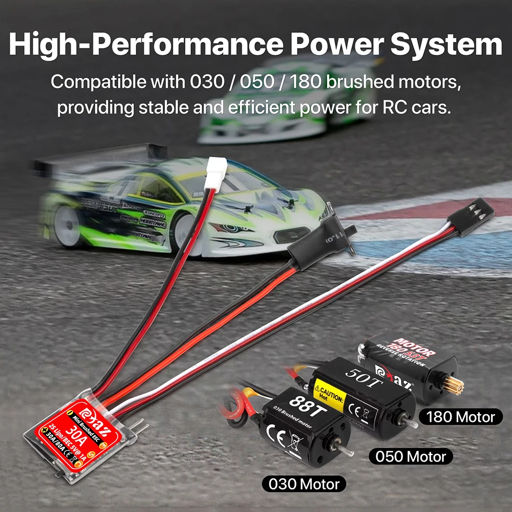 9IMOD RC ブラシ付き ESC 30A スピードコントローラー 1/18 1/24 1/32 RC カーボート 030 050 180 モーター用