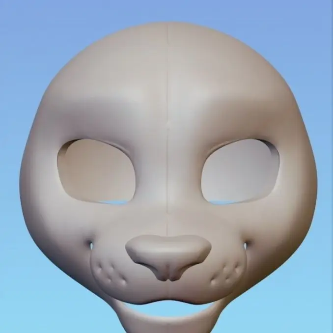3D Printing Realistic Style Kemono Fursuit Headbase Furry Cosplay Costumes Accessories Cosplay for Kigurumi Base Mask Kemono
