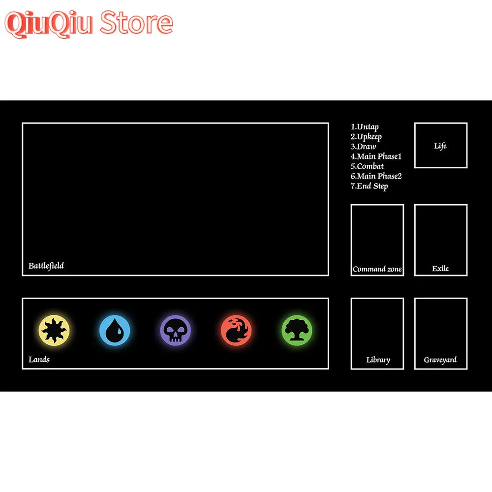 Mouse Pad for MTG Board Games 60x40cm HD Picture Game Mat TCG Cards 12'x24' Playmat MTG Background with Zones Mousemat