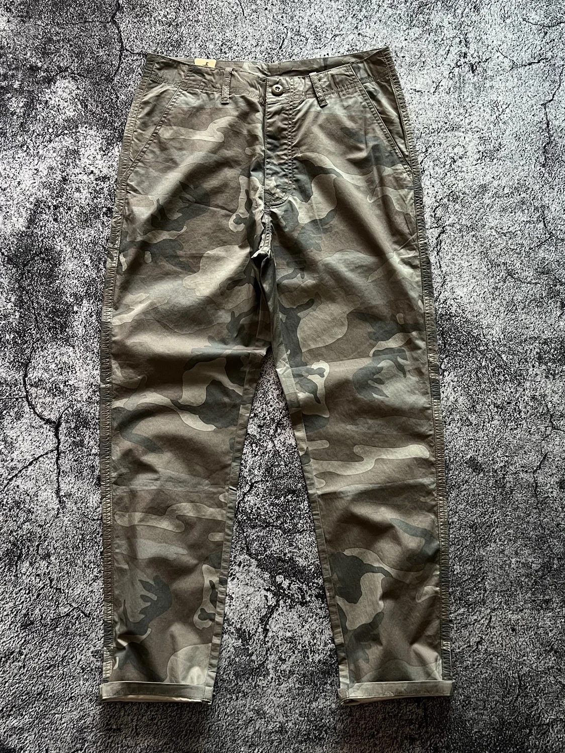 

Весенне-летние ультратонкие дышащие брюки из чистого хлопка с камуфляжным принтом, повседневные, удобные, свободного кроя, прямые, рабочие брюки...